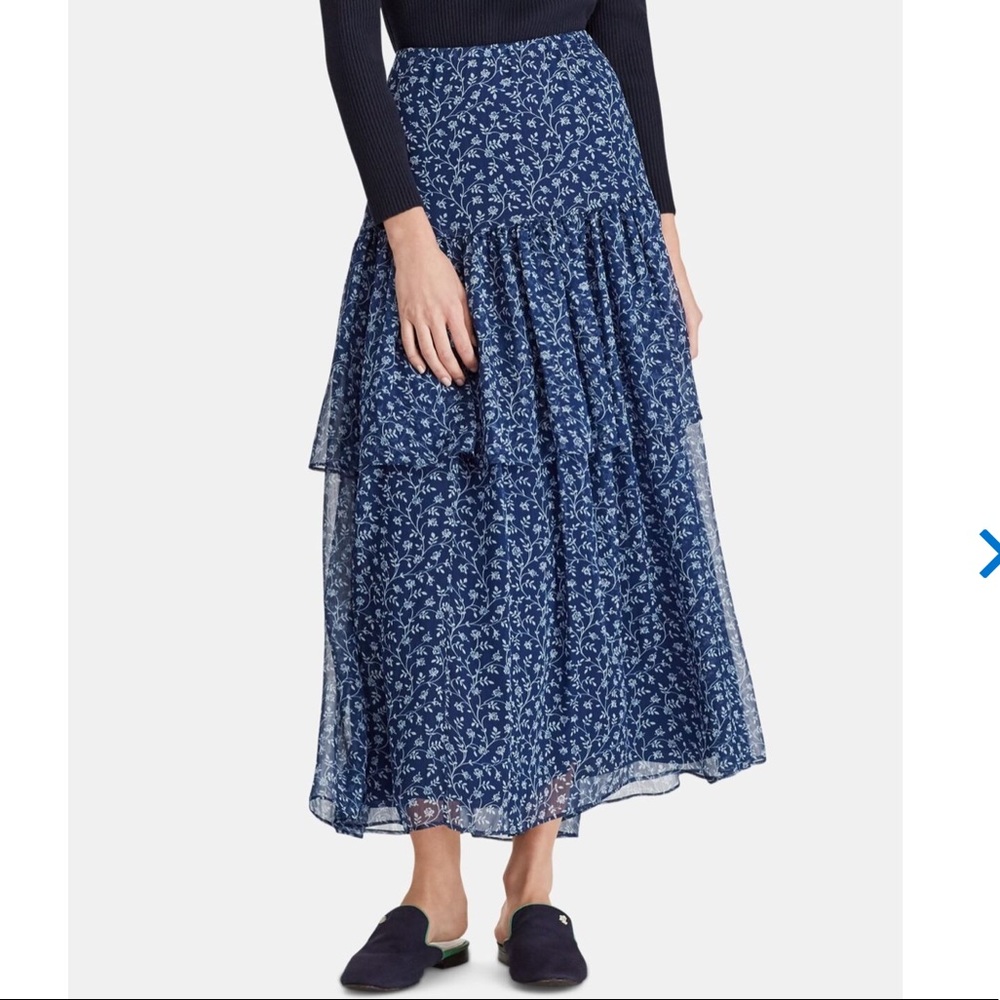 Ralph Lauren Floral Maxi Ruffled Skirt